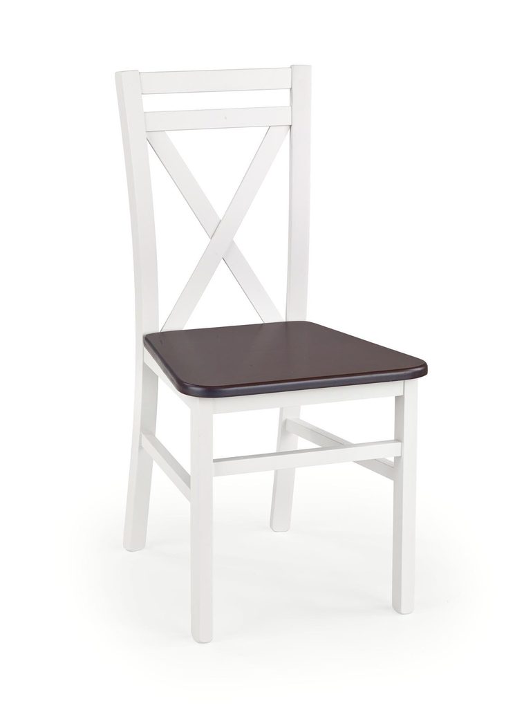 Prima Kresla - Jedálenská stolička Dariusz 2, biela/tmavý orech - Halmar - Jedálenské  stoličky - Jedálne a kuchyne