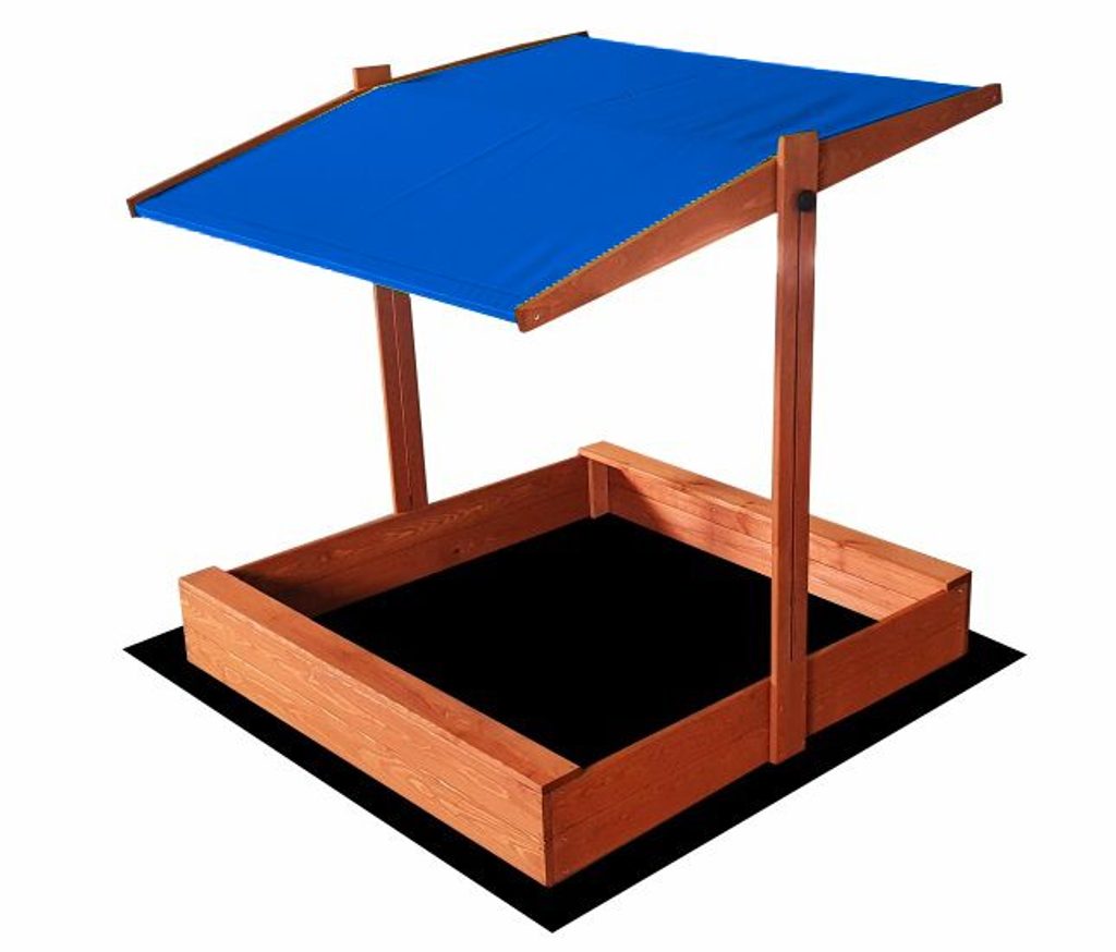 Prima Kresla - Drevené pieskovisko so strieškou Slim, modré - 120 cm - Sun  Active - Pieskoviská - Záhradný nábytok