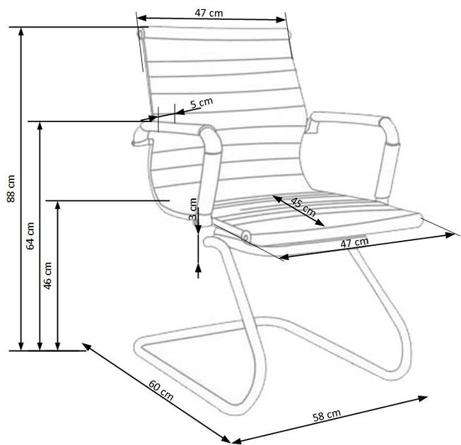 Prima Kresla - Konferenčná stolička ADK Deluxe Skid, čierna - ADK Trade  s.r.o. - Konferenčné stoličky - Kancelárske stoličky