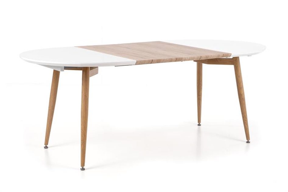 Jedálenský stôl EDWARD, biely/dub san remo - Halmar - Jedálenské stoly -  Jedálne a kuchyne - Prima Kresla