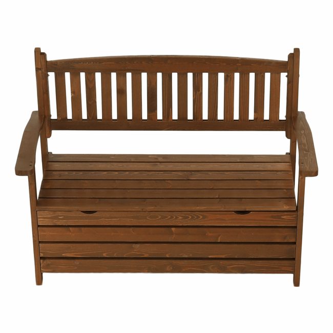 Prima Kresla - Záhradná lavica Amula s úložným priestorom, hnedá - 124 cm -  Tempo Kondela - Lavice - Záhradný nábytok