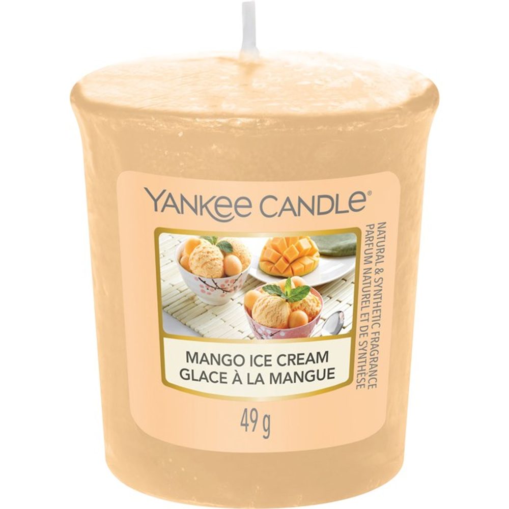 Yankee Candle - votivní svíčka Mango Ice Cream, 49 g