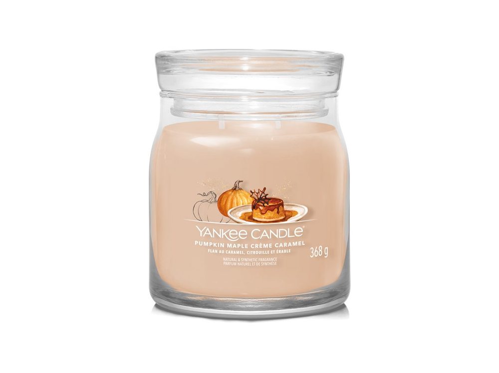 Yankee Candle - Signature vonná svíčka Pumpkin Maple Creme Caramel, 368g