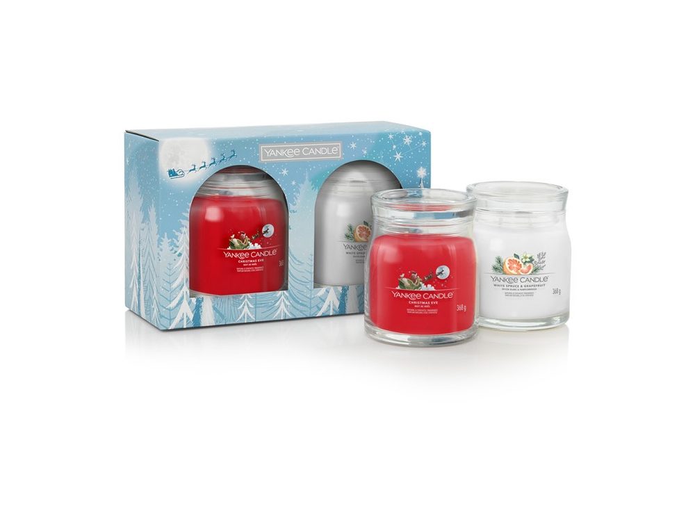 Yankee Candle - Vánoční dárková sada 2 ks středních svíček Signature