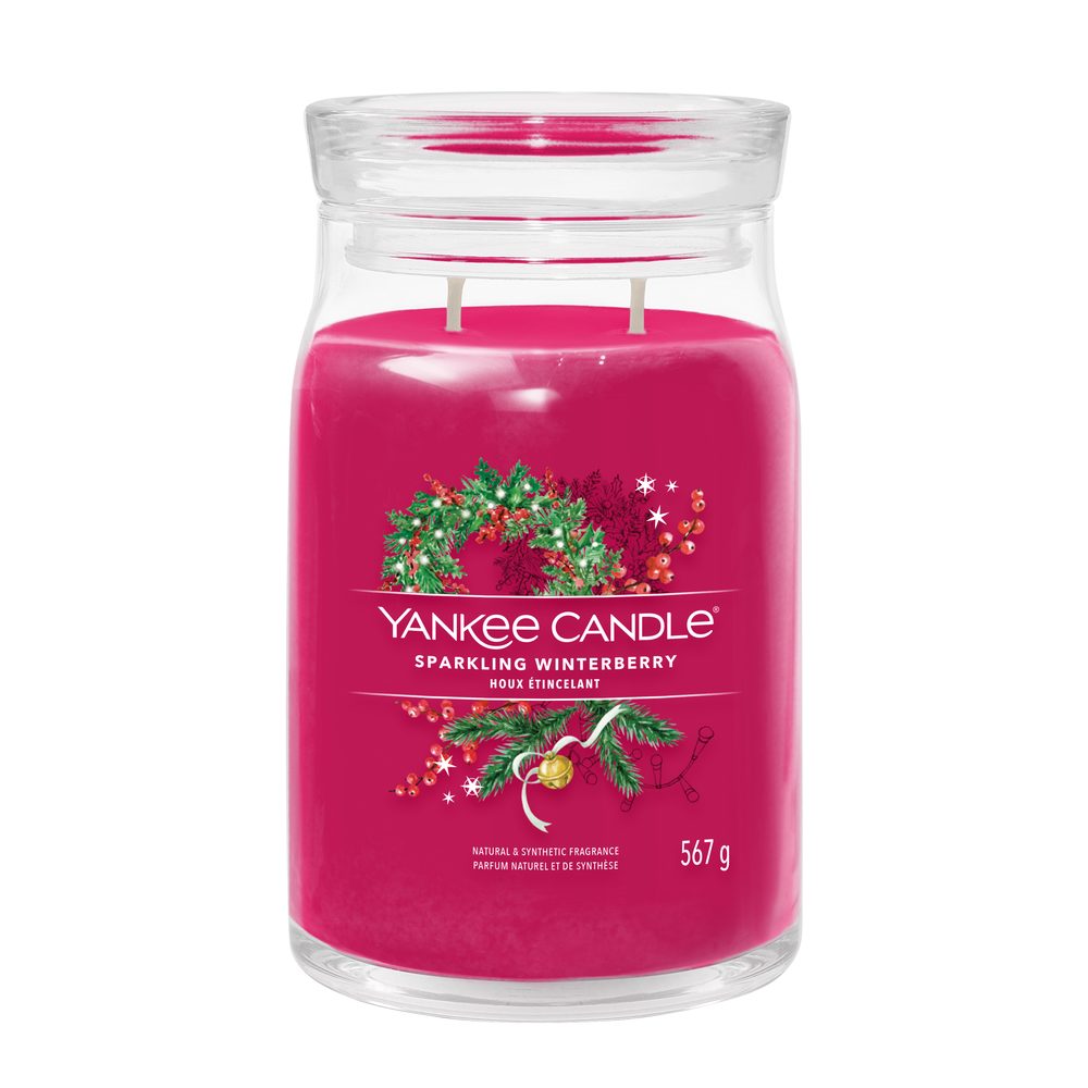 Yankee Candle - Signature vonná svíčka Sparkling Winterberry, 567g