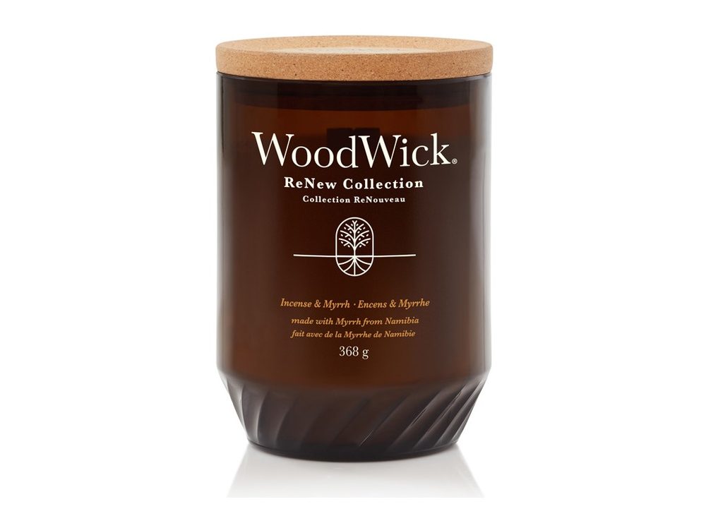 WoodWick - ReNew Incense & Myrrh svíčka velká, 368 g
