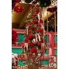 Dekoračná zamatová mašľa na klip biela, 30×13 cm