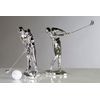 Dekorace figura golfisty stříbrný 1ks, 14x22x23 cm