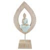 Dekorace Buddha Meditation v listu na klínku, 6,5x15,5x31,5 cm