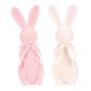 Velikonoční dekorace semišový stojící zajíc růžový/bílý 1ks, 10x9x30 cm