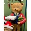 Vianočná dekorácia figúra medvedíka s knihou, 45x43x98 cm