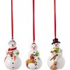 Nostalgic Ornaments vánoční závěsná ozdoby sněhuláci, 3 ks, Villeroy & Boch