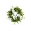 Věnec s růžemi bílý/zelený, 30 cm