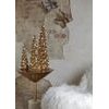 Vianočná dekorácia stromček zlatý s perlami, 34x13 cm