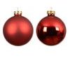 Sada vánočních skleněných ozdob 6ks červená, 8 cm