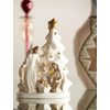 Svatá rodina pod vánočním stromem bílá/zlatá, 24 cm