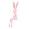 Velikonoční dekorace semišový sedící zajíc světle růžový, 18x20x62 cm