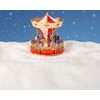 Vánoční dekorace hrací kolotoč s LED, 23,5x23,5x28 cm