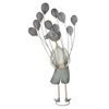 Kovová dekorácia chlapec so balónikmi, 11x31x64 cm
