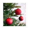 Sada vianočných plastových ozdôb 34ks červená, 8 cm