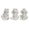 Porcelánová dekorace žába Frog šedá 1ks, 15x9,5x16 cm