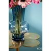 Skleněná váza Sfera modrá, 31,5x19 cm