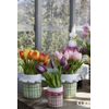 Umělá květina svazek tulipánů 5ks růžový/fialový 1ks, 26 cm
