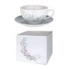 Porcelánový šálka a podšálky set 2ks Botanic Chic, 6,5x15 cm