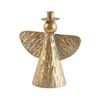 Vánoční kovový svícen/dekorace anděl zlatý, 25,5x23x12,5 cm