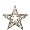 Vianočná dekorácia hviezda s LED svetlami a blikajúcim efektom zlatá, 9,5x60 cm