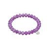 Náramek se skleněnými krystaly fuchsiový 3-8mm 1ks, 18 cm