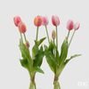 Umělá květina svazek tulipánů 5ks růžový, 40 cm
