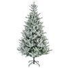 Vianočný umelý zasnežený stromček Allison borovica s kovovým stojanom, 112x180 cm