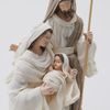Vánoční dekorace Svatá rodina přírodní, 17 cm
