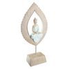 Dekorace Buddha Meditation v listu na klínku, 6,5x15,5x31,5 cm