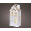 Keramická dekorace domeček s LED osvětlením, 6,8x10,3x20,5cm