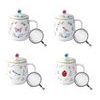 Porcelánový hrnek se sítkem a pokličkou na čaj Fancy Garden 450ml, Easy Life