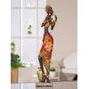 Dekorace figura Afričanka African Beat s bubnem, 6,5x8x40 cm