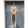 Jarní dekorace věnec na dveře květinový barevný, 40 cm
