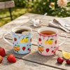 Porcelánové hrnky na kávu/čaj 2ks Fruit Mania 350ml, Easy Life