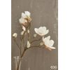Umělá květina větvička magnolie bílá, 53 cm