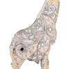 Dekorace figura žirafa Elody hnědá, 6x12,5x35,5 cm