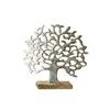 Dekorace kovový strom života na dřevěmém klínku, 8x38x37 cm