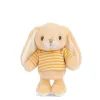 Plyšový zajíček v triku Bouncy Bunny žlutý, 15 cm