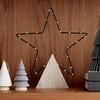 Vianočná dekorácia stromček s hviezdou s LED osvetlením, 4,2x27x30 cm