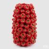Keramická váza Chakra Pomodoro s rajčaty červená, 52x13 cm