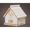 Vánoční dekorace perníkový domeček s LED osvětlením, 19,5x17,5x21 cm