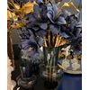 Skleněná váza Sfera modrá, 31,5x19 cm
