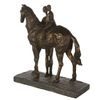 Dekorácia soška chlapca s ženou na koni, 9x24x25 cm
