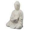 Porcelánová dekorace Buddha bílý, 12x18,5x9,5 cm